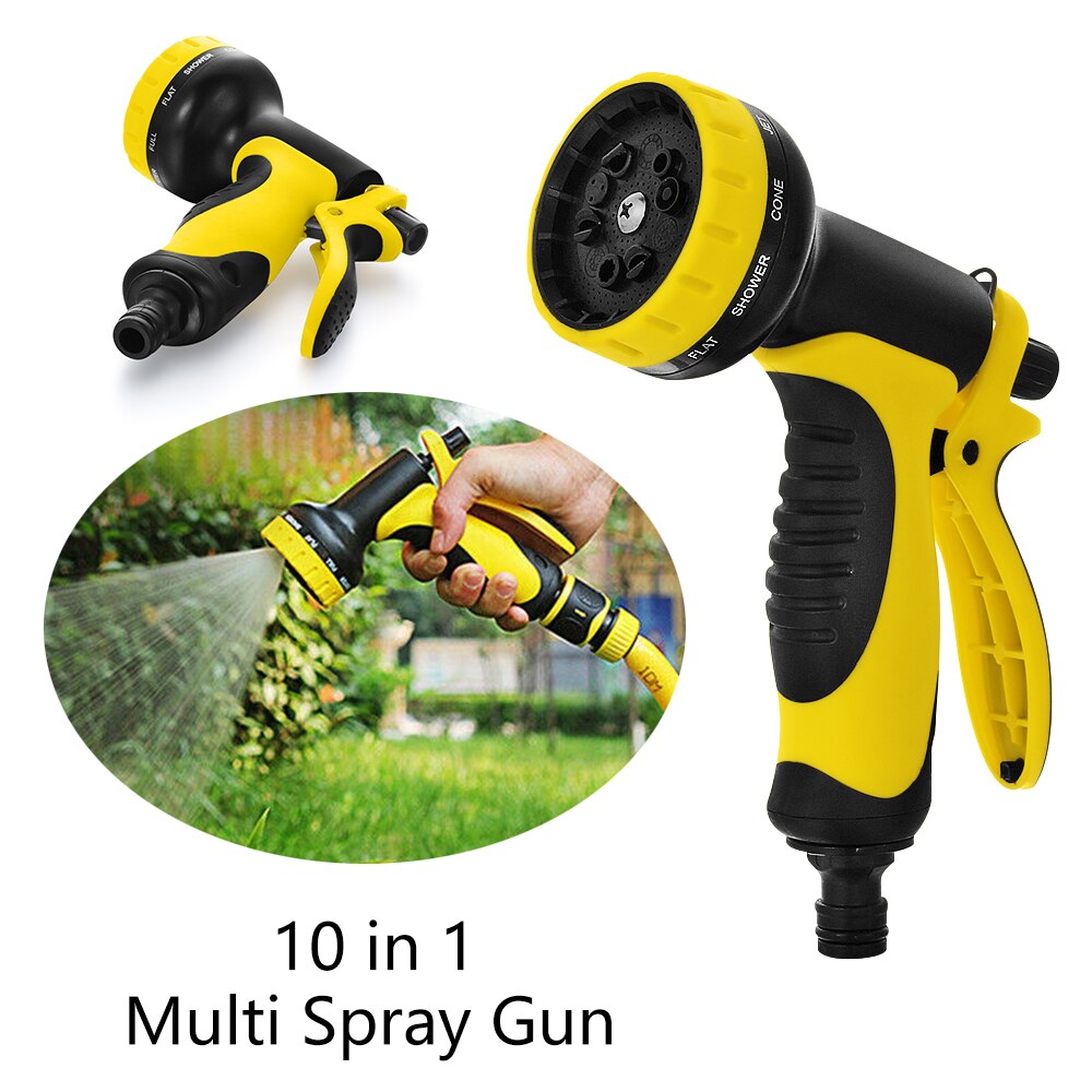 Multifunctionele 10 in 1 multifunctionele tuin waterpistool kop zachte grip handvat tuinslang pijp waterpistool sproeier bewatering