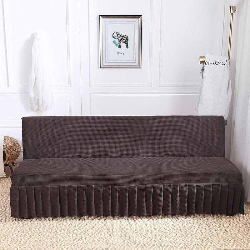 1 st. slaapbankhoes zonder armleuningen, elastische, volledige hoes, anti-vuil bankhoes voor in de woonkamer: Chocolade / S 150-180cm