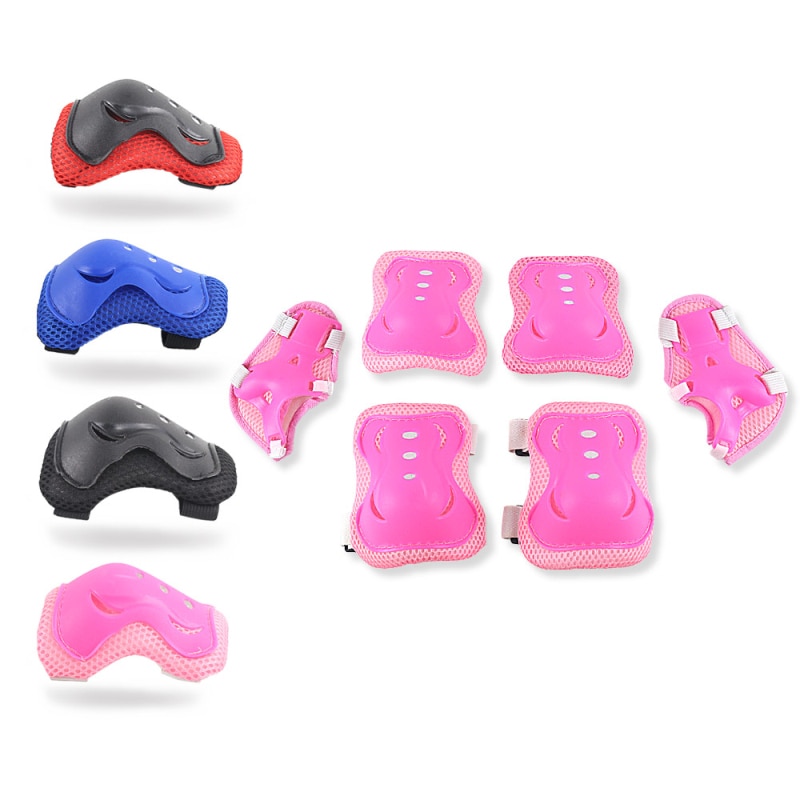 6Pcs Kid Kinder Outdoor Sports Schutz Getriebe Knie Ellenbogen Pads Einstellbare Reiten Handgelenk Guards Roller Skating Sicherheit Schutz