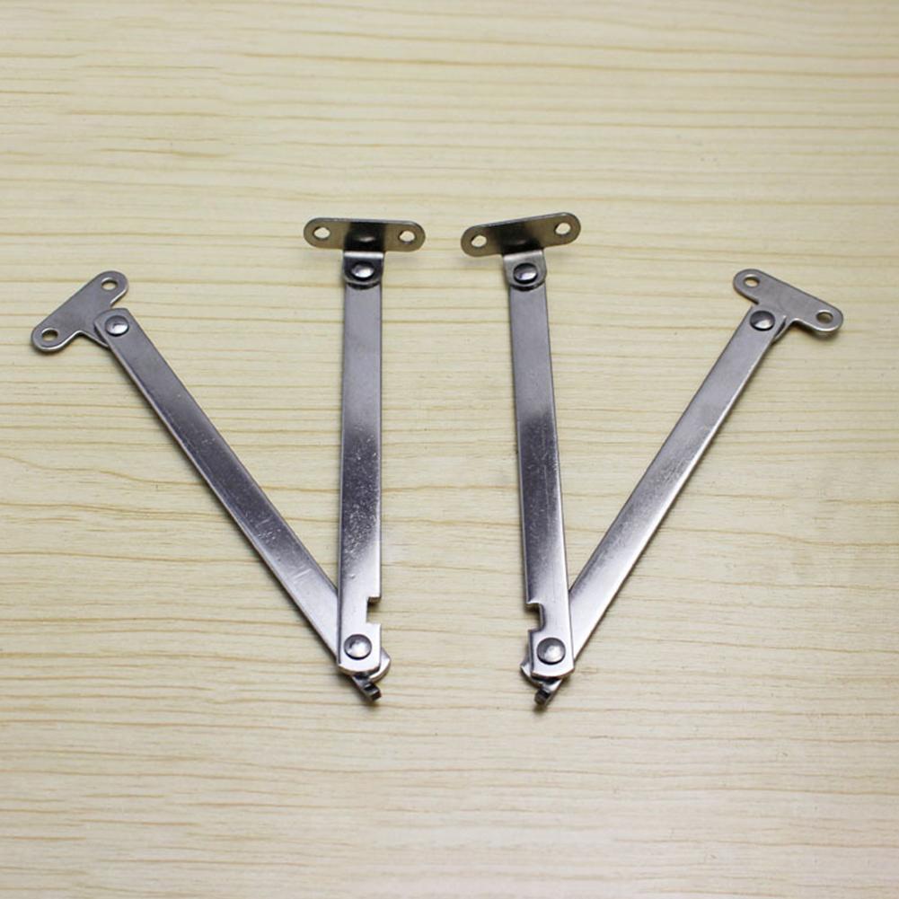 2pcs Fold Strut Folding Trolley Door Rod Furniture Cupboard Door Front Desk Foldable Lid Support Hinge Stay Hinges