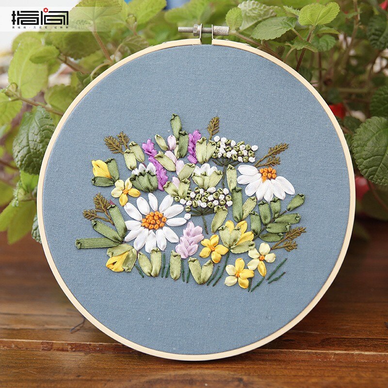 Stamped Embroidery Cloth With Floral Kit Full Range Of Embroidery Cross Stitch Zestaw Do Haftowania Punch Needle Embroidery Kit: A