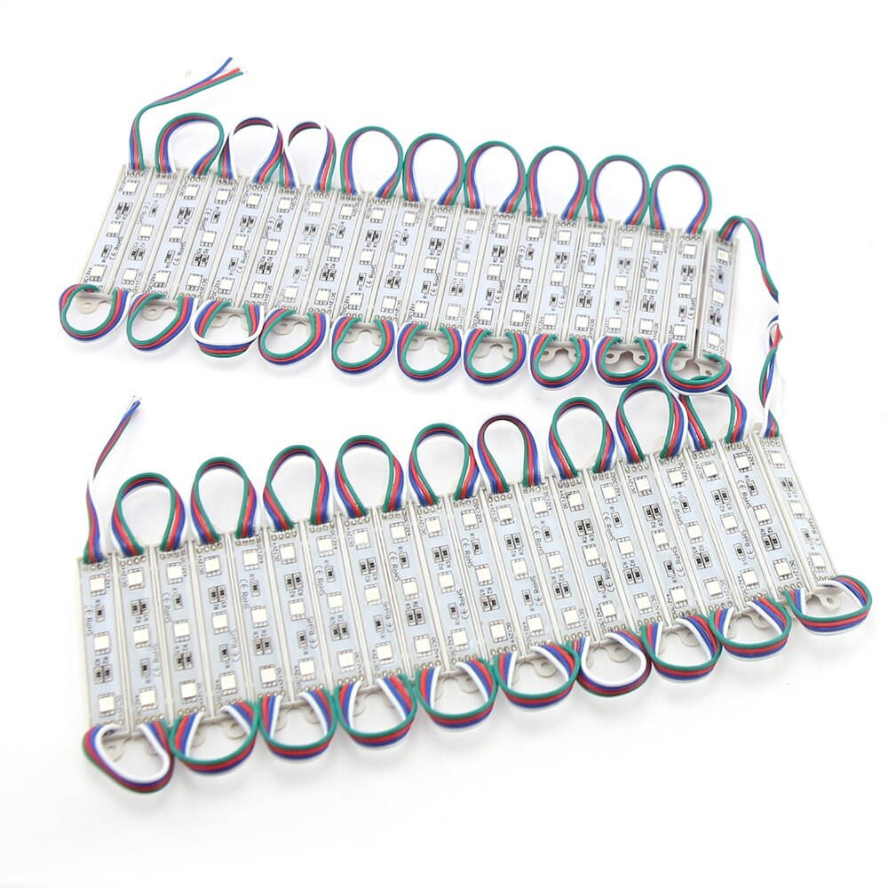 Led Modules Licht Rgb Smd 5050 3LED DC12V Waterdichte Store Front Strip Lamp Reclame Teken Module Lichten Ultrabright Rgb Kleur