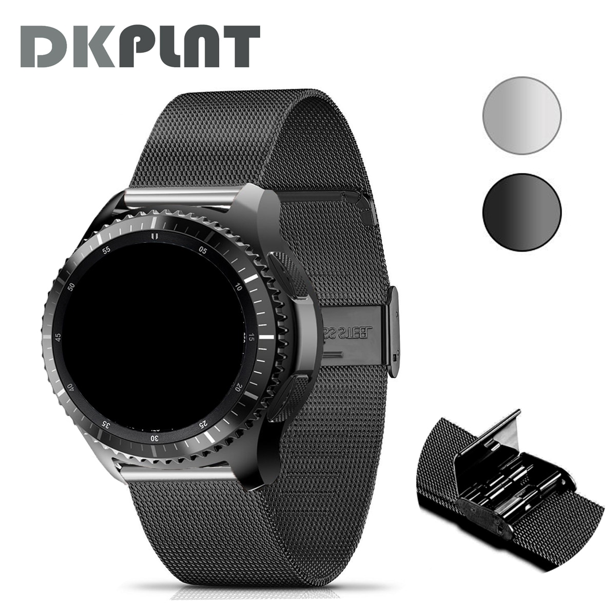 22mm milalainen silmukkahihna samsung gear  s3 frontier/classic kellon ranneke huawei gt ruostumattomasta teräksestä valmistettu ranneke galaxy watch 46mm