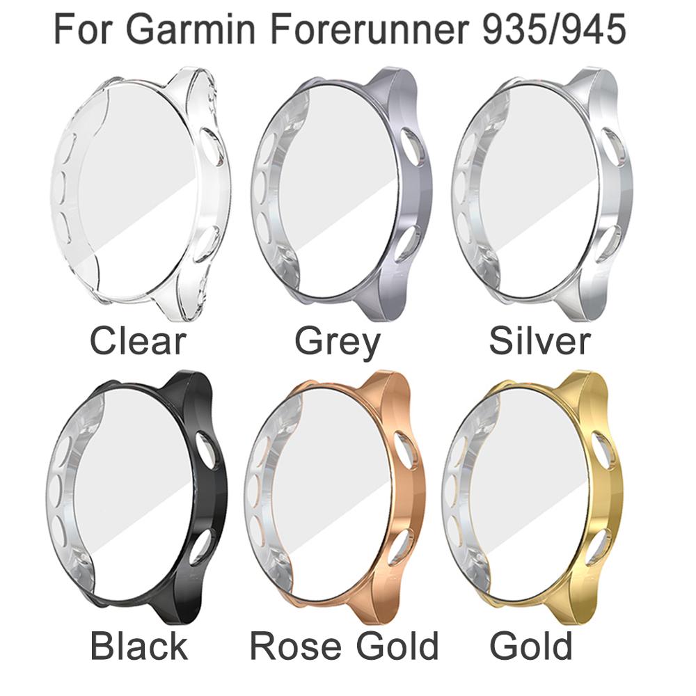 Ultra-Slim TPU Watch Case Silicone Protective Cover Anti Scratch Shell Screen Film For Garmin Forerunner 935 945