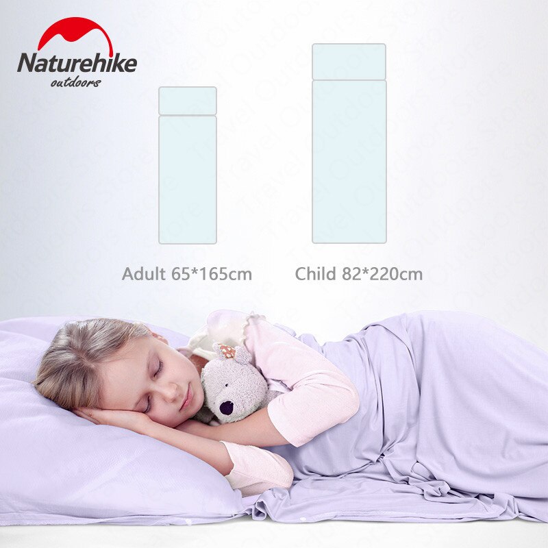Naturehike Modale Slaapzak Liner Draagbare Ultralight Reizen Hotel Zachte Ademend Septum Lakens Outdoor Camping