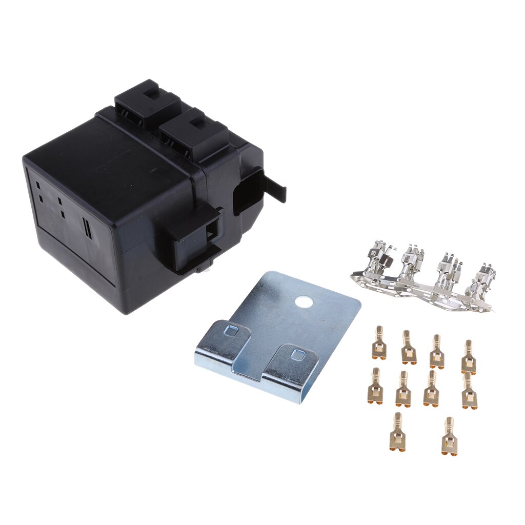 2 Way Circuit Automotive Relay Blade Fuse Box Holder Kits Insurance Panel