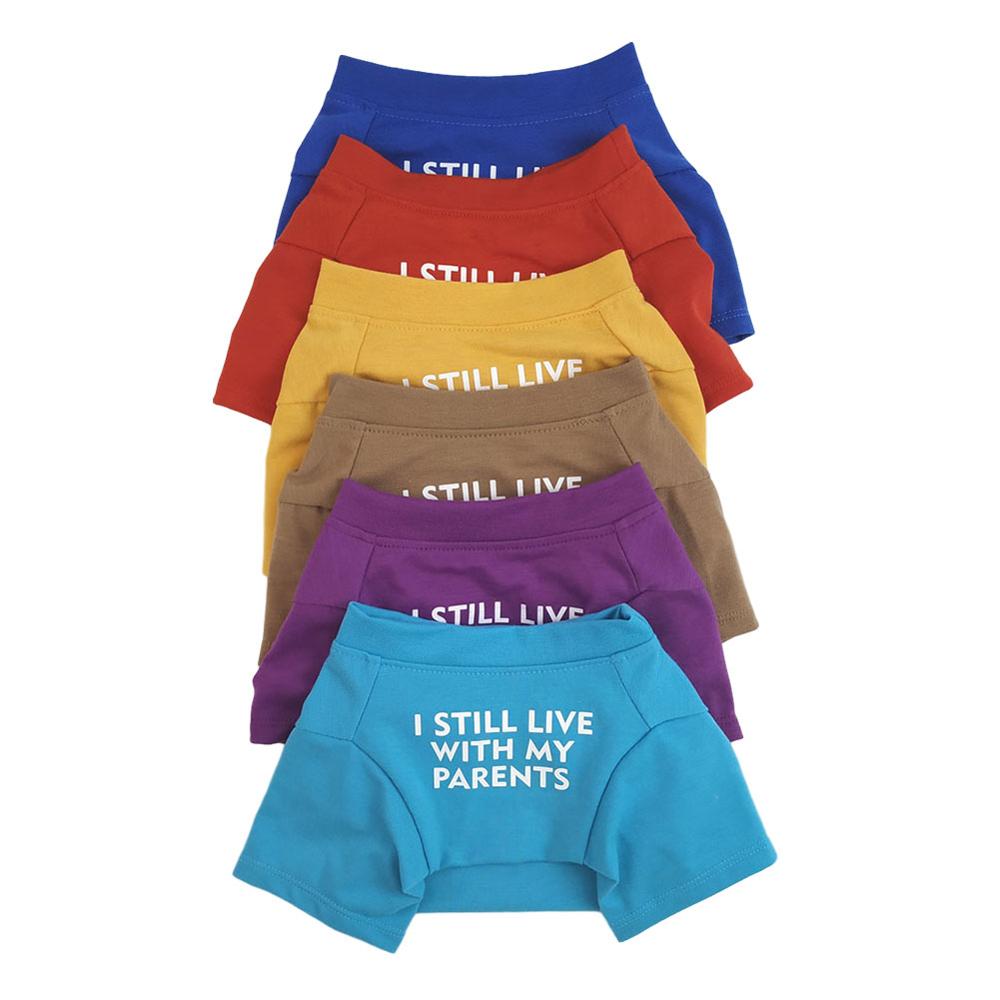 ademende zomer/lente hondenkleding zachte letters gedrukt Franse Bulldog huisdierkleding mode T-shirt voor hond