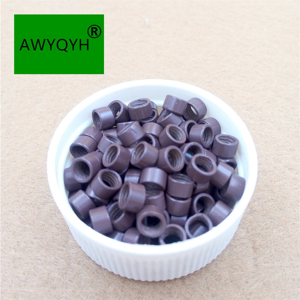 Hair Extension aluminium Micro links Rings Beads Links with Screws thread