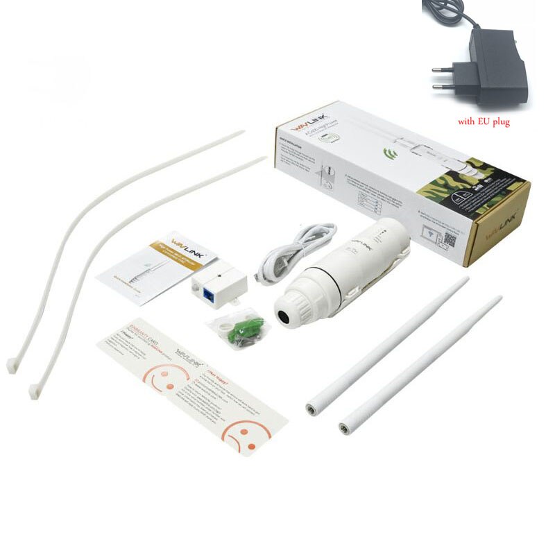 WAVLINK AC600 Wireless WIFI Repeater High Power Outdoor WIFI Router/Access Point/CPE Dual Dand 2.4G/5Ghz 12dBi Antenna POE: with EU plug