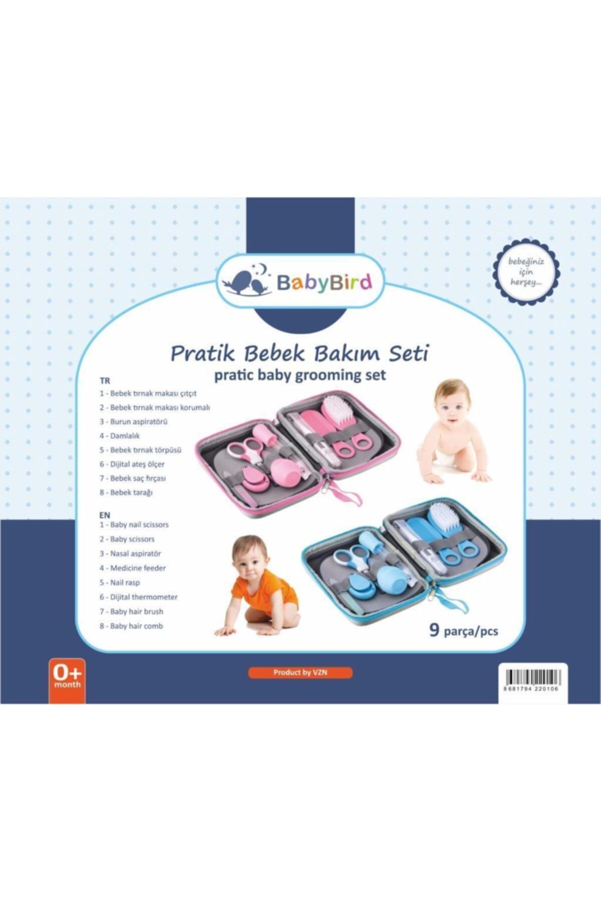Blue Baby Care Bag Practical Baby Care Set