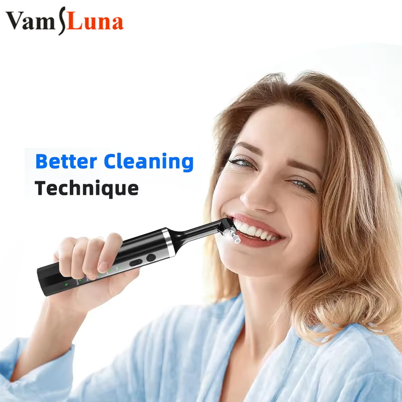 Elektrisk tandpoleringssats – 5 rengöringslägen för borttagning av tandsten och plack, tandblekning och tandstensvård