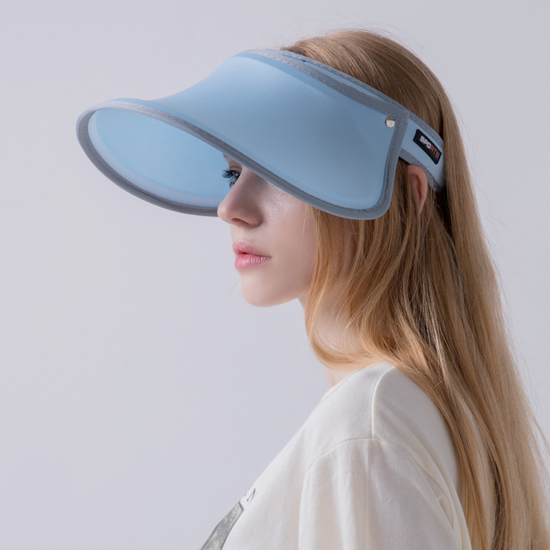 Korean version of the sun visor double layer empty top hat outdoor travel uv protection sun hair hoop sun visor: 5