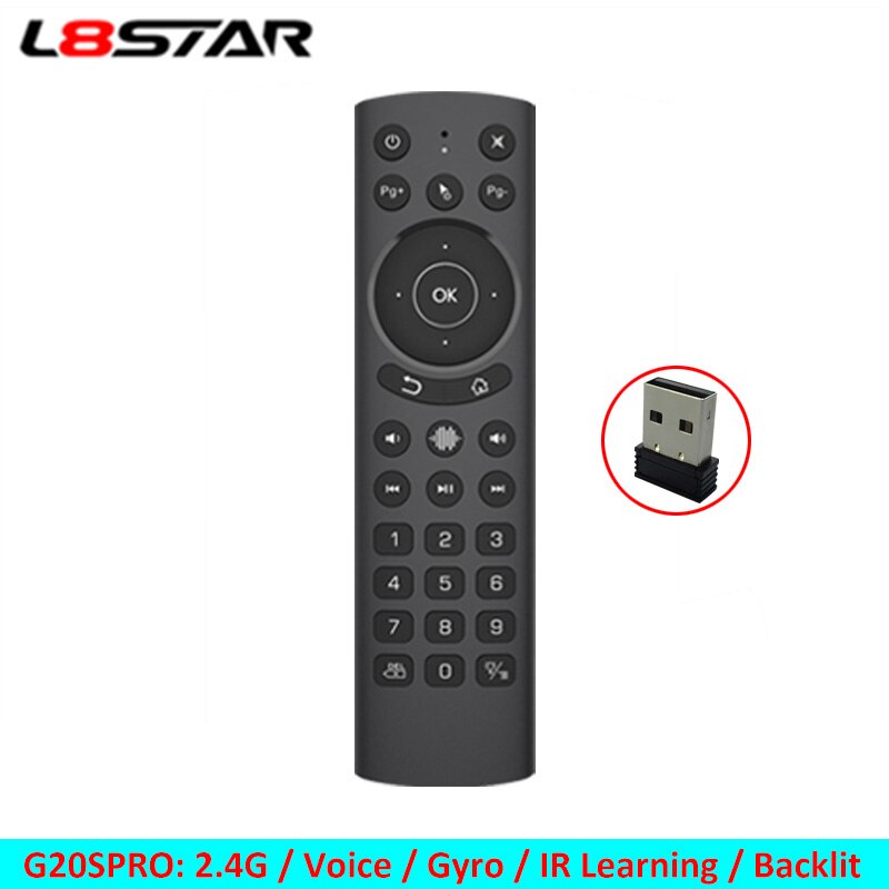 L8star G20 G20BTS G20SPRo 2.4G Lucht Muis Afstandsbediening Voor Smart Android Tv Box Computer Pc Laptop Draadloze Rf h96 X99 Max A5x: G20SPRO