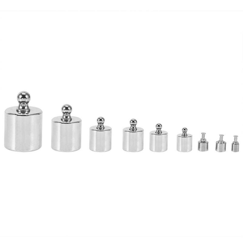 17 Pcs Calibration Weights Set, 10Mg-100G Grams Weights Calibration, Precision Steel Calibration Weight Kit