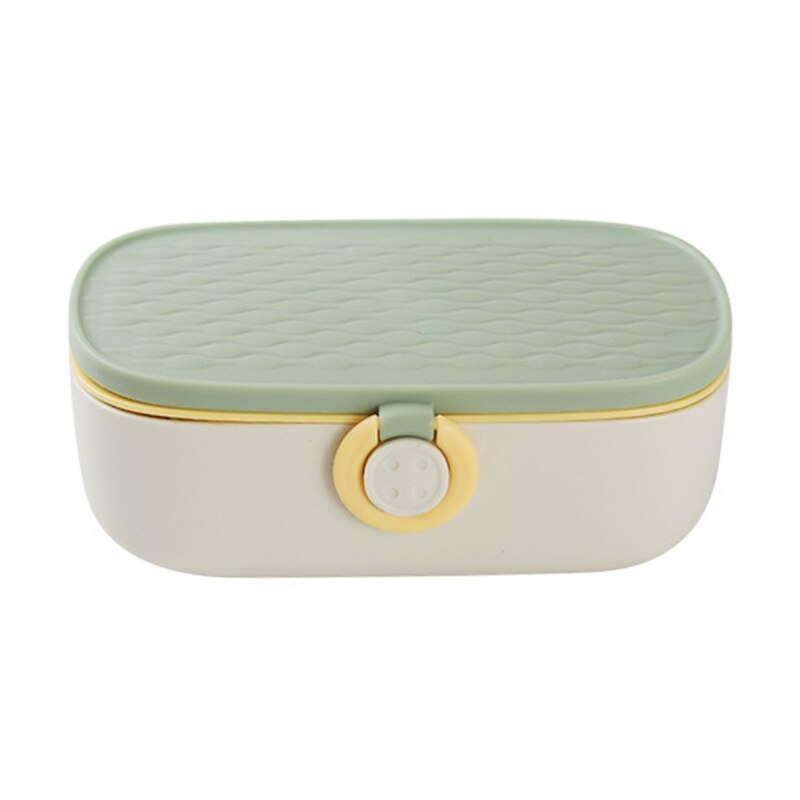 Plastic Storage Box with Removable Tray Multipurpose Sewing Tool Organizer Case: green