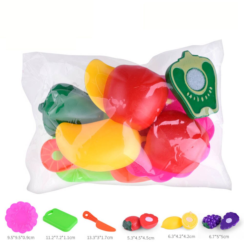 Kids Pretend Play Plastic Voedsel Speelgoed Snijden Fruit Groente Voedsel Pretend Play Kinderen Voedsel Speelgoed Snijden Set Speelgoed: 6PCS