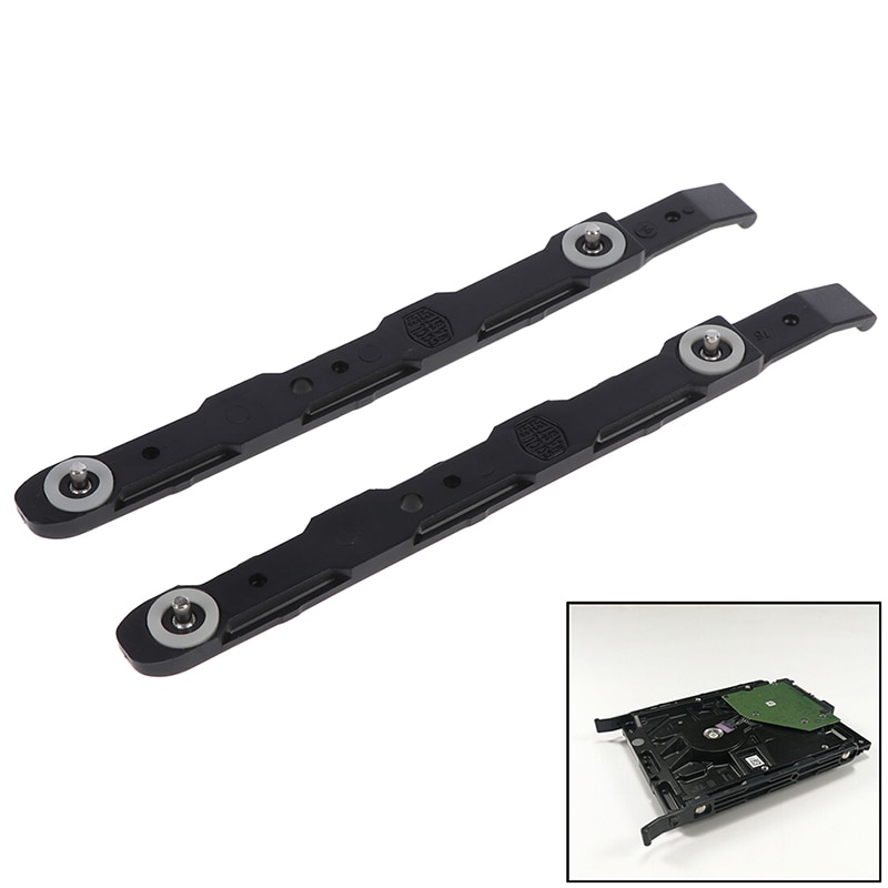 2 uds. De rieles de montaje para disco duro de chasis de plástico, para Cooler Master 3,5 ", soporte HDD con conectores de ordenador SATA SSD izquierdo y derecho: Default Title