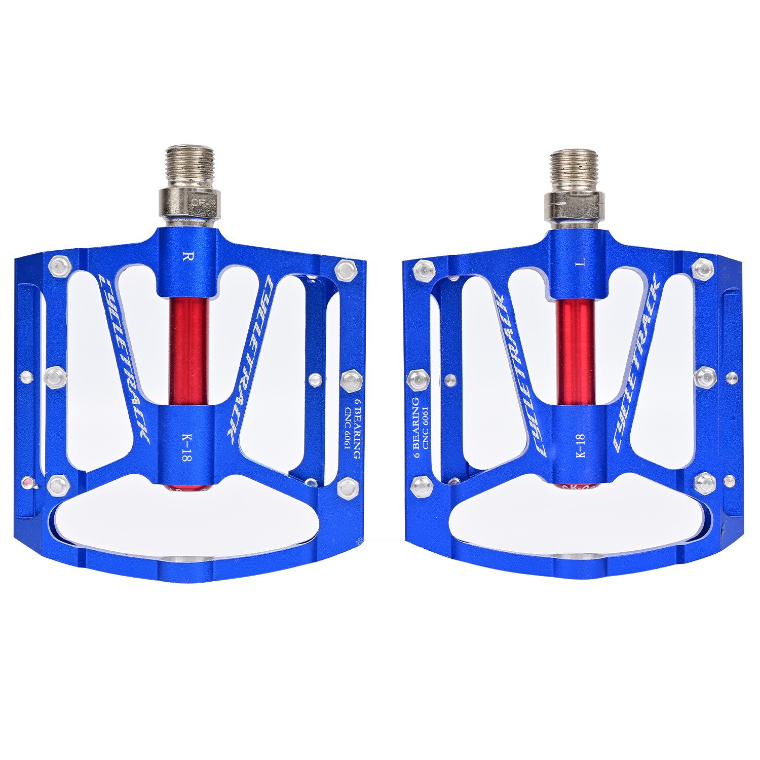 3 lager MTB Rennrad Pedale Ultraleicht Aluminium Legierung Regenbogen Mountainbike Pedal Flache BMX Klapp Fahrrad Pedale Zubehör: Blue