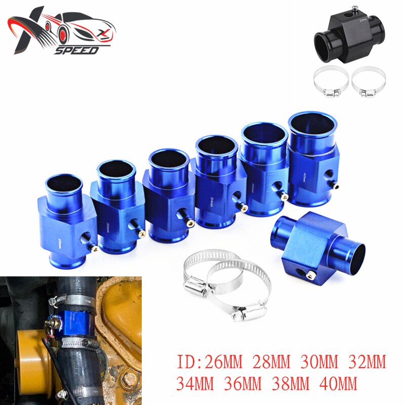 Wasser Temp Gauge Kühler Temperatur Wasser Temp Joint Rohr Sensor Schlauch Adapter 40mm 38mm 36mm 34mm 32mm 30mm 28mm 26mm