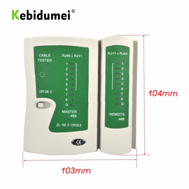 Kebidumei-probador de Cable lan RJ45, probador de Cable de red RJ45, RJ11, RJ12, CAT5, UTP, LAN, herramienta de Red