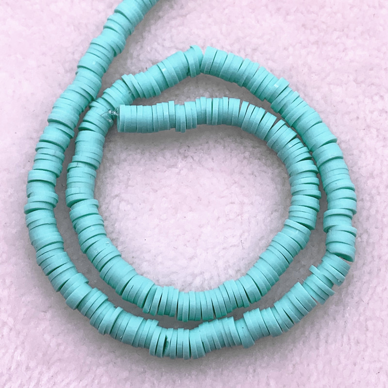 6mm Flat Round Handmade Polymer Clay Beads Spacers Loose Disc Bead for Jewelry Making Findings DIY