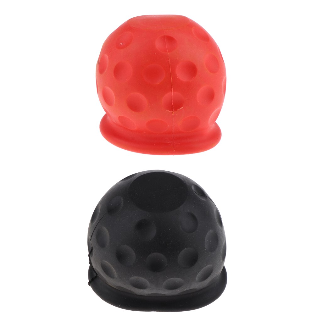 2pcs Towbar Caps Cover Rubber Tow Ball Towing Protect For Car Van Trailer