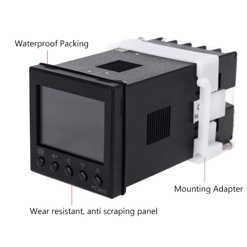 AC 100-240V PID Thermostat SSR Relay Output K J Pt100 Din 48mm Temperature Controller Digital LCD Display Waterproof