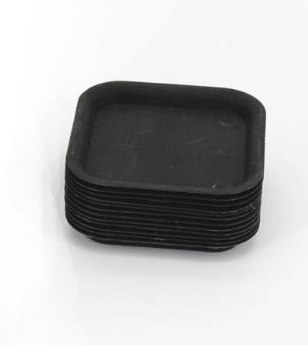 10pcs/lot Square Flower Pots 7*7*8cm Black Color Planters Pot Trays Plastic Pots Small Pots for Succulent plants ZXH: Black Trays