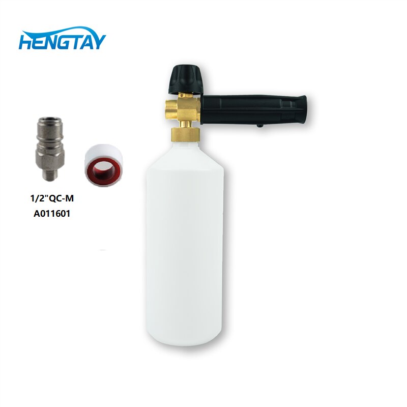 Adjustable Foam Cannon I Liter Bottle Snow Foam Lance with foam nozzle replacement Foam Blaster for Pressure Washer Gun: 1 2QC