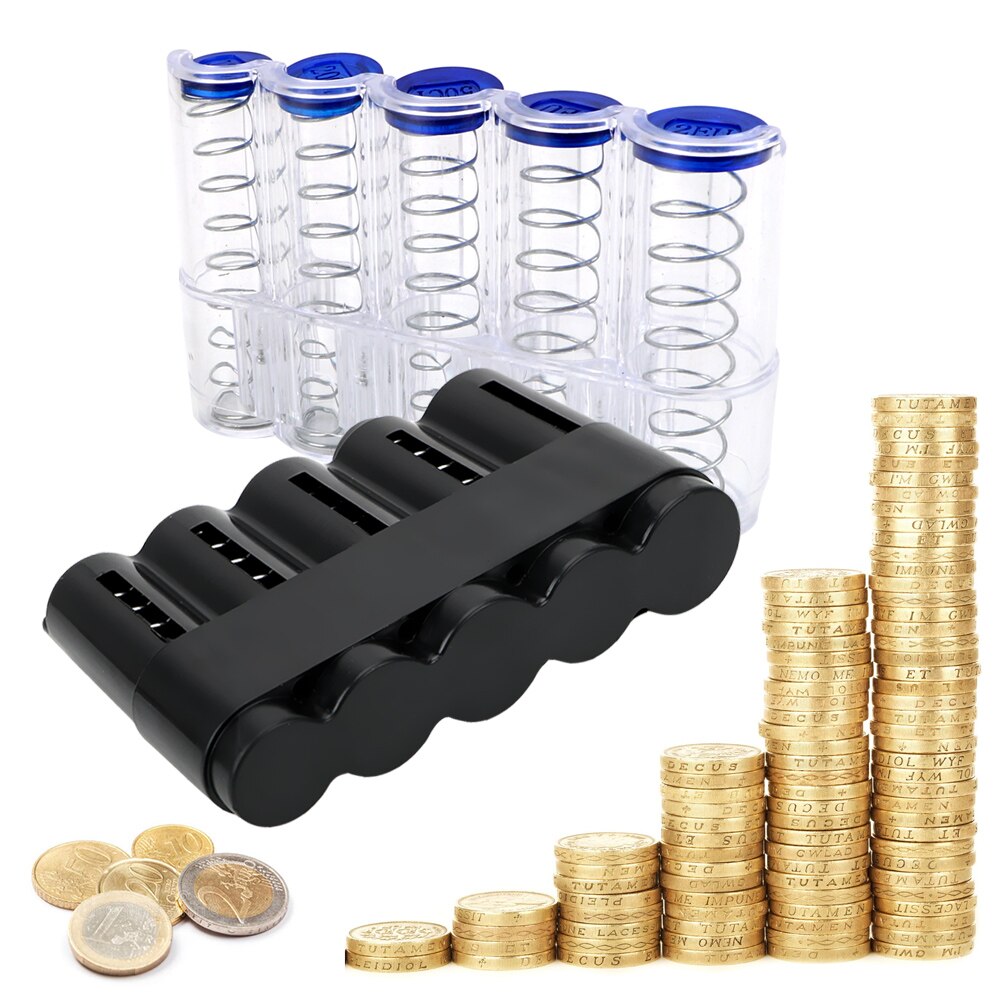 NICEYARD rangement porte-monnaie Euro distributeur de pièces boîte de rangement boîte d'économie pot porte-monnaie tirelire décor à la maison
