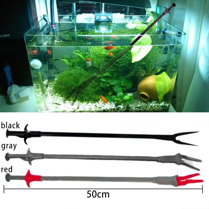 50CM Aquarium Algae Seaweed Plants Clamp Clip Fish Tank Cleaning Tool Pinchers Aquarium Cleaning Clamp Fish Aquatic Pet Supplies