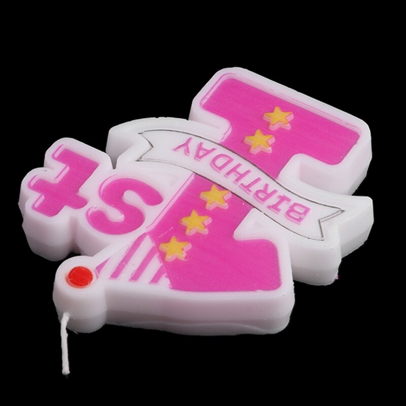 Party Supply 1st Moulded Birthday Candles Cake Topper Decoration Baby J0PD