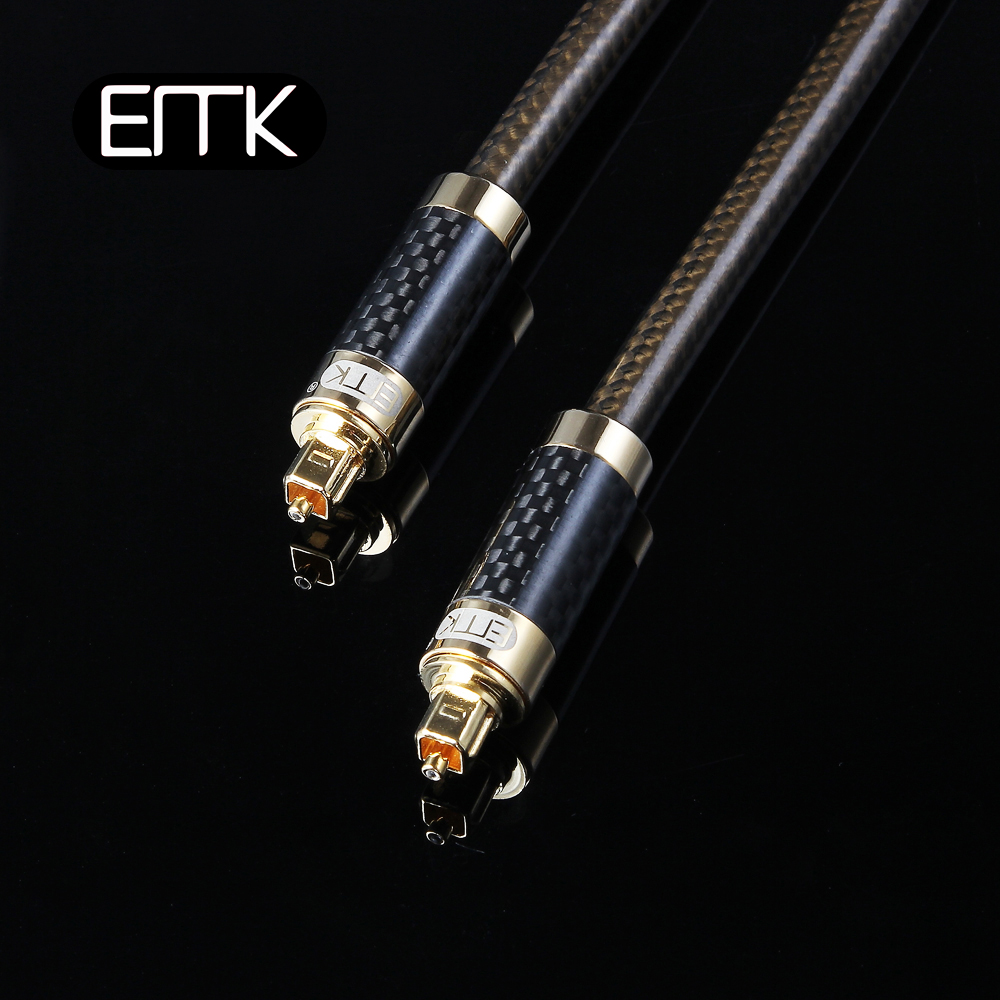 EMK Hoge Resolutie koolstofvezel shell S/PDIF digitale kabel optilal toslink spdif audio kabel OD8.0 1 m 2 m 3 m 5 m