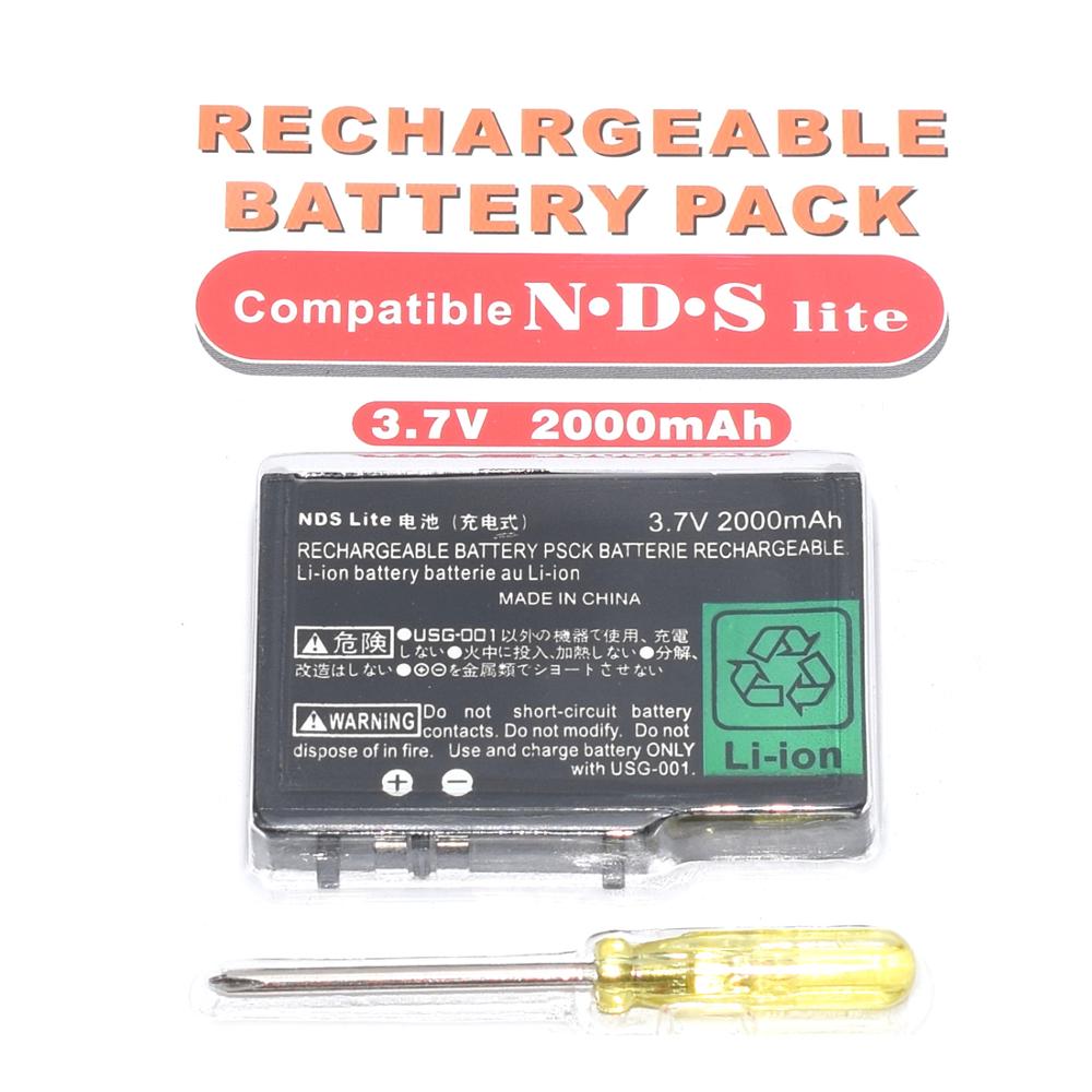 Batterie RECHARGEABLE pour NINTENDO DS NDS LITE NDSL, 2 pièces