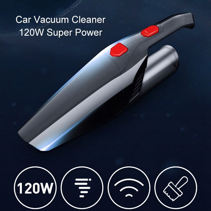 Wireless Handheld Vacuum 12V Car Vacuum Cleaner,120W 5000PA Strong Power Suction for Home and Car Cleaning Wet/Dry Handhel