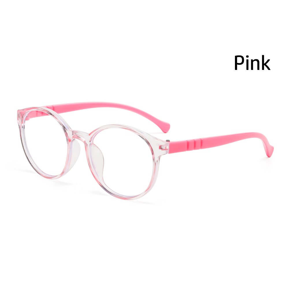 Kids Anti Blue Light Glasses Boys Girls Ultra Light PC Soft Frame Clear Lens Eyewear Eye Protection Computer Eyeglasses: type1-pink