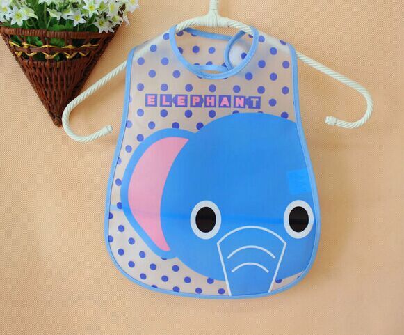 30 pz/lotto all'ingrosso! Bavaglini per bambini impermeabile elefante cartone animato bavaglini per bambini marchio abbigliamento asciugamano accessori per bambini: elephent