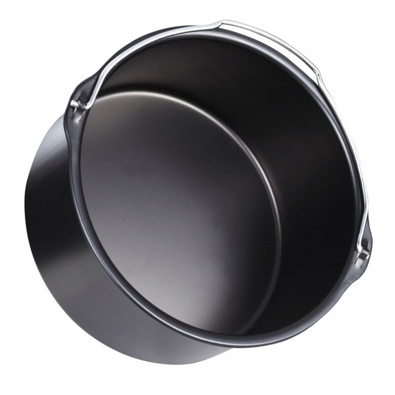 Air Friteuse Accessoires Taart Mand Pizza Pan 6/7/8-Inch Dural Bakkerij Mand Universele Alle Diepe koekenpan Model: Black 18 Cm