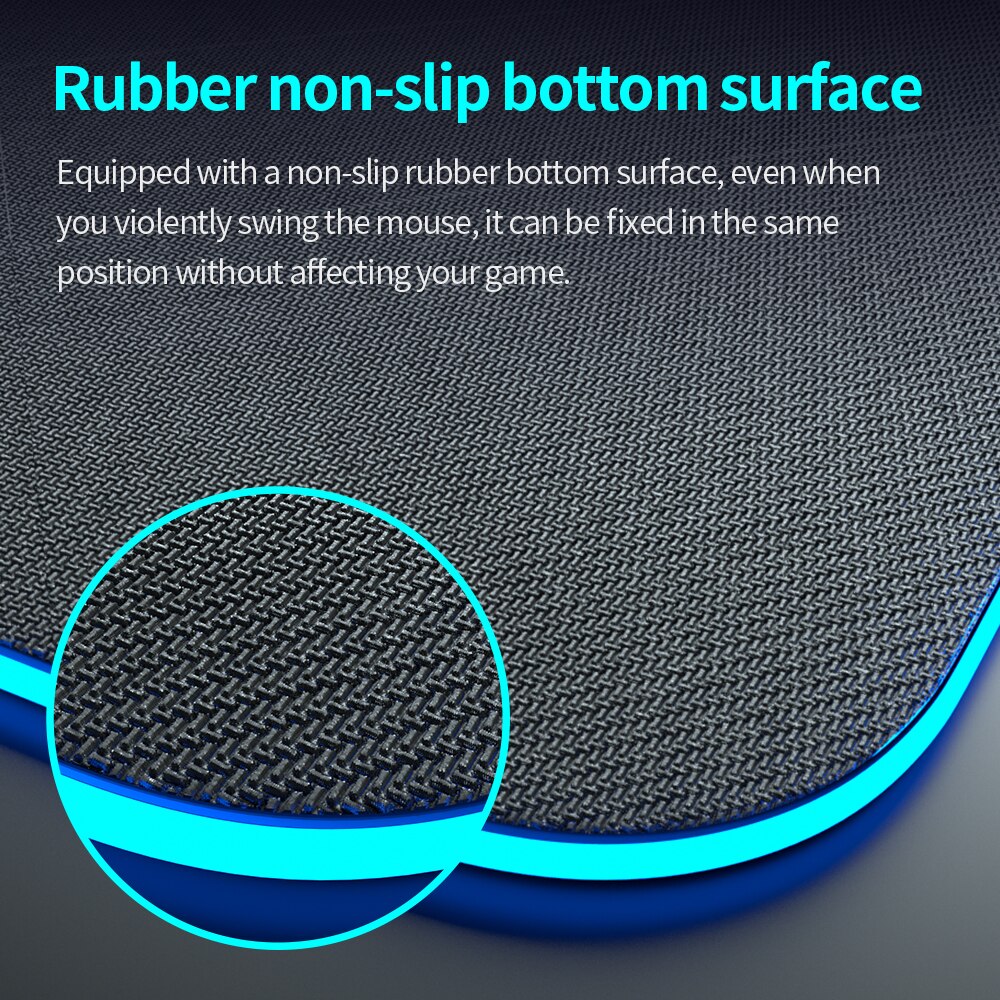 15W Draadloze Opladen Muismat Gamer Mousepad Rgb Lichtgevende Bureau Mat Computer Laptop Toetsenbord Antislip Glowing Led kussen