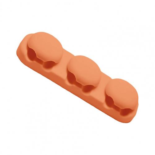 Organisateur de fil Compact et utile, 4/6 trous, gain de place, fixation de câble Portable, Flexible pour la maison:  Orange 6