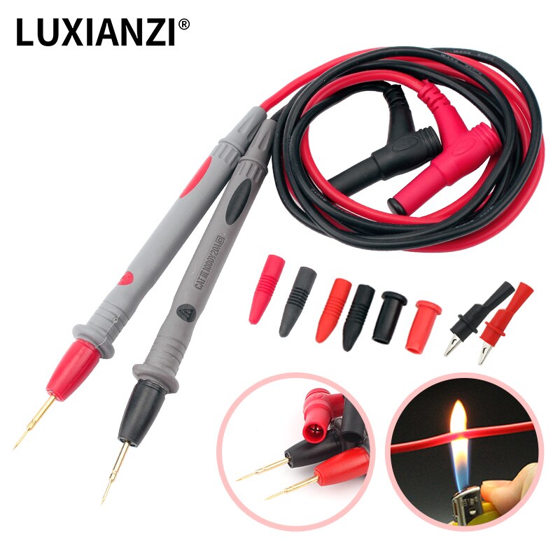 Luxianzi 1 pari yleismittarin mittausjohdot yleiset 10/20a 1000v yleismittarin johdot digitaalisen mittarin neulan kärkikaapelit multimetro
