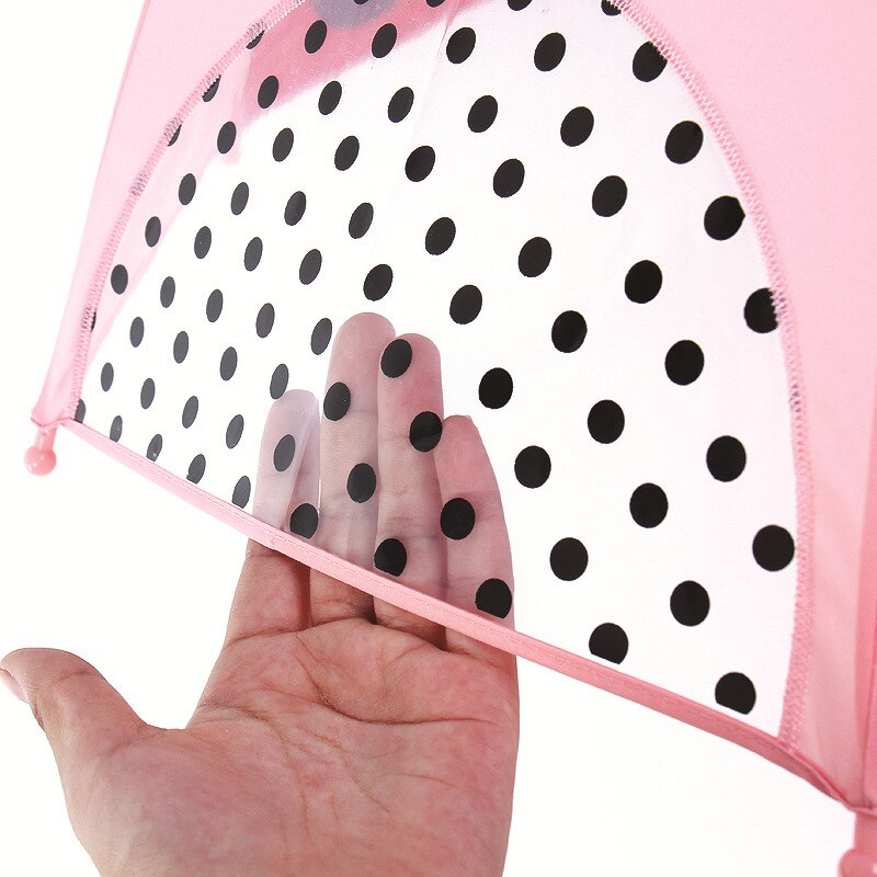 Bonita sombrilla de dibujos animados para niños de Yessello, paraguas 3D de mano larga con de orejas para niños, impermeable