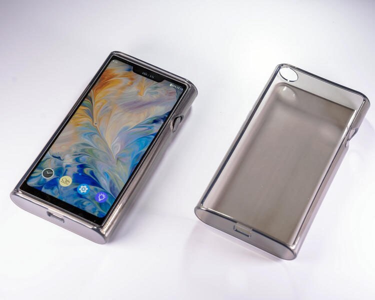 Soft Cover Crystal Tpu Clear Case Voor Shanling M6 M6(21): Clear Black