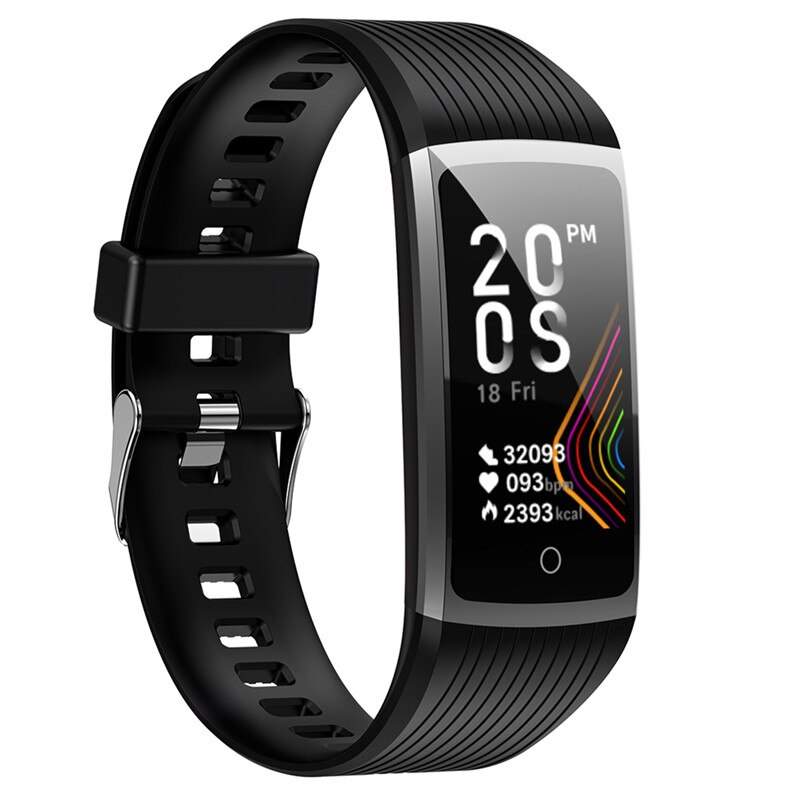 Smart Bracelet Men Women Fitness Tracker band 4 Heart Rate Blood Pressure Pedometer Wristband Watch For XiaoMi Honor IOS Phone: Black