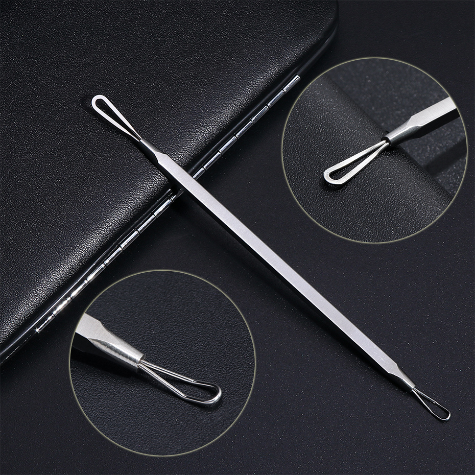 1 Set Stainless Steel Extractor Blackhead Comedone Acne Remover Needles Blemish Treatments Cleaner Face Skin Care Tool JIMP01-02