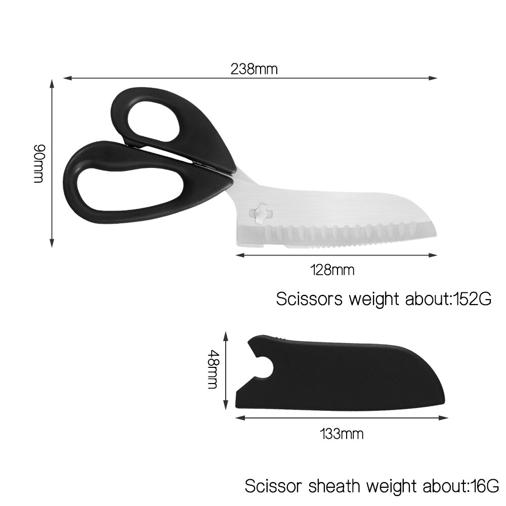 XYj Multifunction Kitchen Scissors Ultra Sharp Separable Kitchen Shears Antirust Chef knife