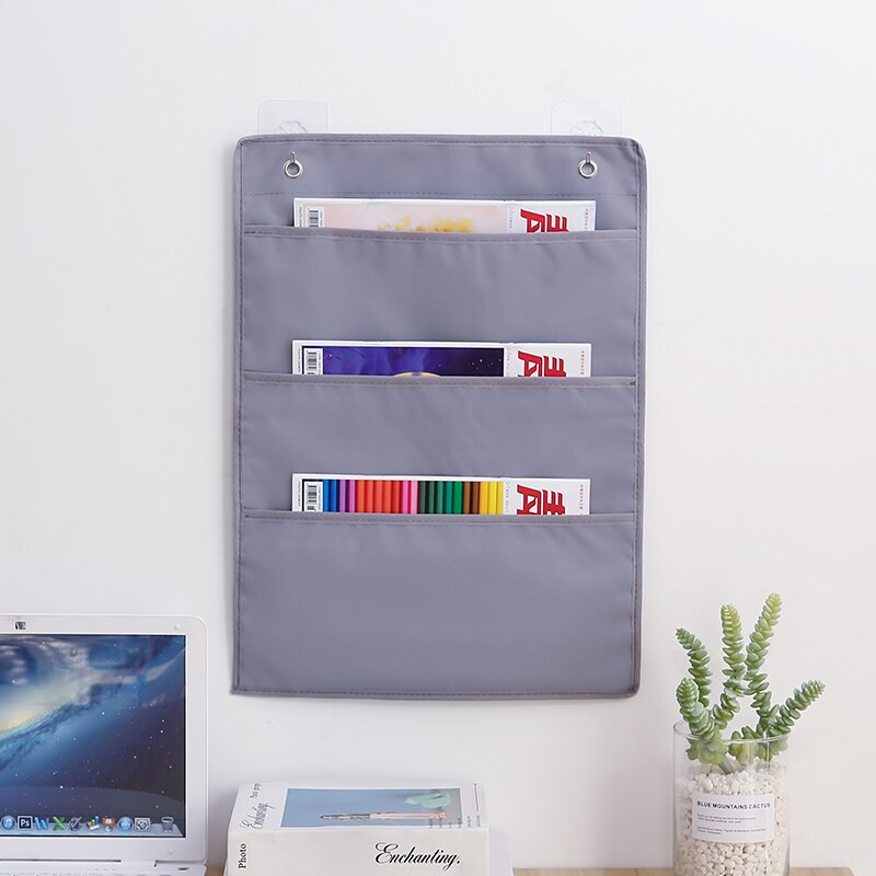 Over the Door File Organizer,Wall Mounted Hanging File Folder Holder Mail organizers, Office Supplies Storage Pocket for Paper: C 3 Pockets