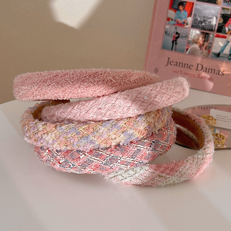 1 Uds. Cilantro rosa a la para mujer, aro para el pelo, banda para el pelo para mujer, nueva diadema, banda para el pelo de maquillaje, tocado, accesorios para el cabello