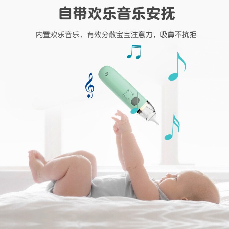 Nyfødt babyrenser sniffende udstyr sikkert hygiejnisk næse aspiratorr børns elektriske vandpumpe næse sugeindretning