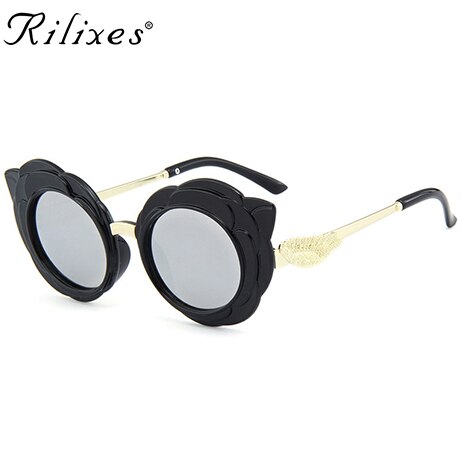 WANMEI. DS ronde mooie kids zonnebril meisjes mode goggle beschermende zonnebril kinderen Eyewear roze kleur: 75-3